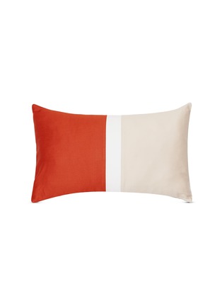 Main View - Click To Enlarge - FRETTE - Bold boudoir pillowcase – Savage/Milk/Red Laquer