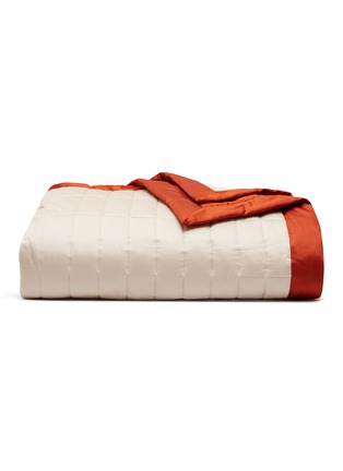Main View - Click To Enlarge - FRETTE - Quilted rectangular king size bedcover – Savage/Red Lacquer