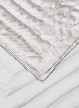 Detail View - Click To Enlarge - FRETTE - Luxury sparkling swirl bedcover – Silver