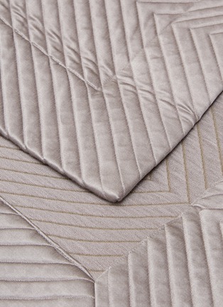 Detail View - Click To Enlarge - FRETTE - Herringbone lux king size bedcover – Slate Grey