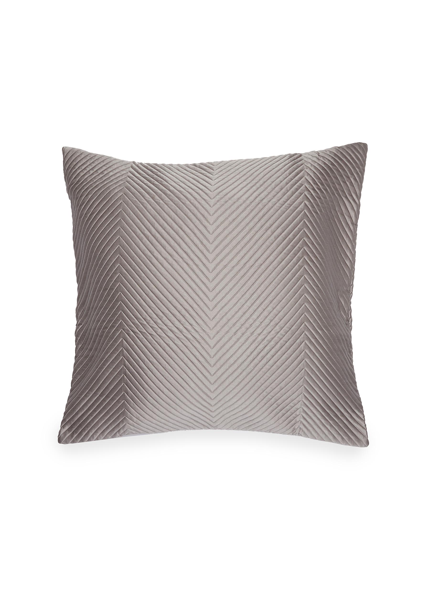 Luxury herringbone cushion - Slate Grey