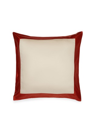 Main View - Click To Enlarge - FRETTE - Rectangular euro sham – Savage Beige/Red Lacquer