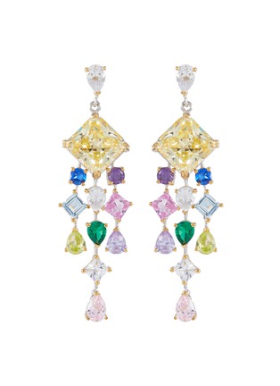 Main View - Click To Enlarge - ANABELA CHAN - 'Ascher' diamond gemstone drop earrings