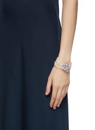 Figure View - Click To Enlarge - ANABELA CHAN - 'Bloomingdale' diamond freshwater pearl multi chain bracelet