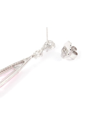Detail View - Click To Enlarge - ANABELA CHAN - 'Shard' diamond pavé sapphire drop earrings