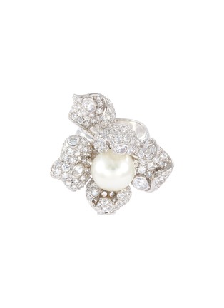 Main View - Click To Enlarge - ANABELA CHAN - 'Mini Blossom' diamond freshwater pearl floral ring
