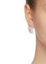 Figure View - Click To Enlarge - ANABELA CHAN - 'Grapefruit Slice' diamond gemstone cutout earrings