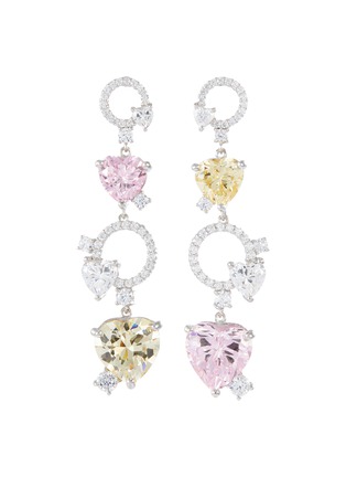 Main View - Click To Enlarge - ANABELA CHAN - 'Cupid Heart' diamond gemstone drop earrings
