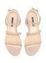 Detail View - Click To Enlarge - STUART WEITZMAN - 'Pierette' faux pearl strap suede sandals