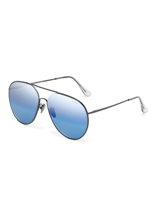 Main View - Click To Enlarge - SUPER - 'Completo' metal oversized aviator sunglasses