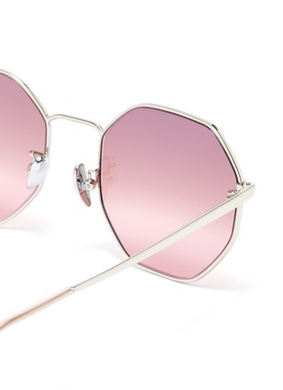 Detail View - Click To Enlarge - SUPER - 'Sagoma' metal oversized octagonal frame sunglasses