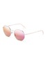 Main View - Click To Enlarge - SUPER - 'Sagoma' metal oversized octagonal frame sunglasses