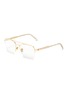 Main View - Click To Enlarge - SUPER - 'Numero 63' metal oversized square optical glasses