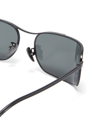 Detail View - Click To Enlarge - SUPER - 'Zebedia' metal rectangular sunglasses