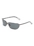Main View - Click To Enlarge - SUPER - 'Zebedia' metal rectangular sunglasses