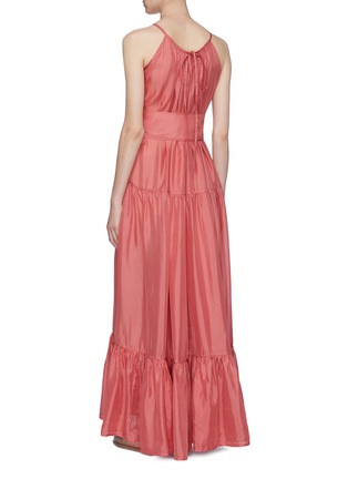 Back View - Click To Enlarge - KALITA - 'Genevieve' belted ruched tiered maxi dress