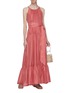 Figure View - Click To Enlarge - KALITA - 'Genevieve' belted ruched tiered maxi dress