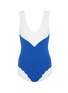 Main View - Click To Enlarge - MARYSIA - 'Kamas' colourblock scalloped one-piece swimsuit