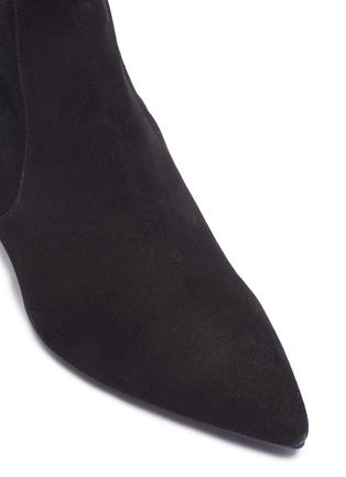 Detail View - Click To Enlarge - STUART WEITZMAN - 'Landry' stretch suede panelled ankle boots