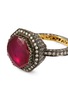 Detail View - Click To Enlarge - AISHWARYA - Diamond ruby gold alloy ring