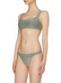 Front View - Click To Enlarge - SOLID & STRIPED - 'The Cleo' stripe ottoman knit bikini top