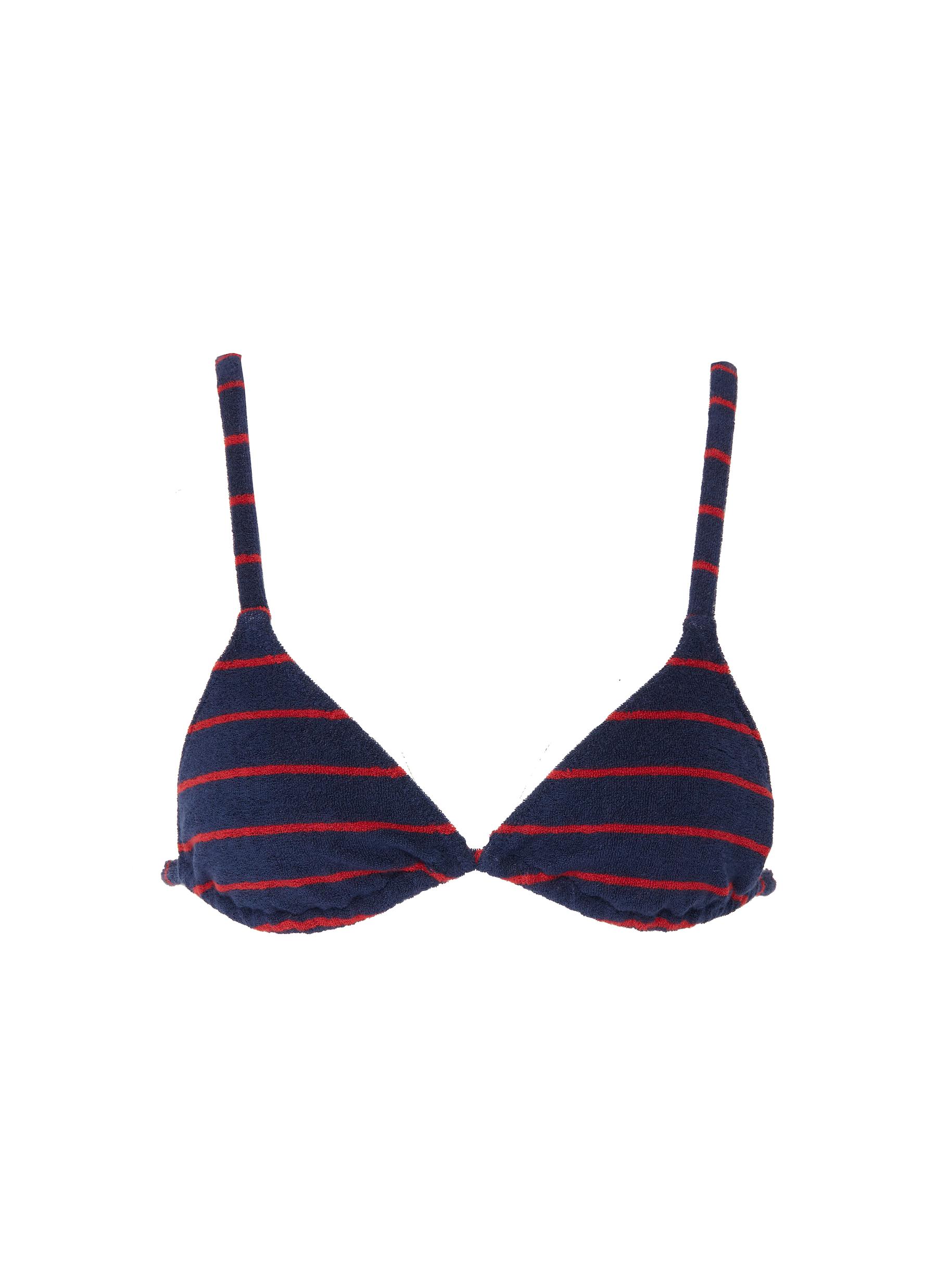 Nantucket stripe triangle bikini top by Solid & Striped