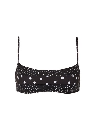 Main View - Click To Enlarge - SOLID & STRIPED - 'The Brooke' polka dot print bikini top