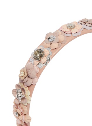 Detail View - Click To Enlarge - FAA - Floral appliqué leather headband