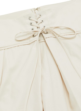  - 3.1 PHILLIP LIM - Lace-up corset waist flared poplin skirt