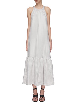 Main View - Click To Enlarge - 3.1 PHILLIP LIM - Flared hem strappy back stripe tent dress