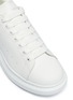 Detail View - Click To Enlarge - ALEXANDER MCQUEEN - 'Oversized Sneaker' in leather with holographic collar