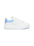 Main View - Click To Enlarge - ALEXANDER MCQUEEN - 'Oversized Sneaker' in leather with holographic collar