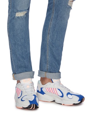 Figure View - Click To Enlarge - ADIDAS - 'Yung-1' patchwork sneakers