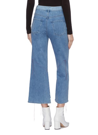 Back View - Click To Enlarge - J BRAND - x Kozaburo 'Pennylane' split cuff patchwork flared jeans