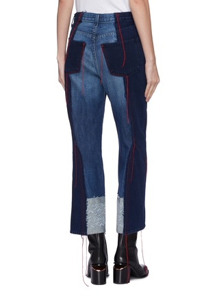 Back View - Click To Enlarge - J BRAND - x Kozaburo 'Sapphire' wide leg jeans