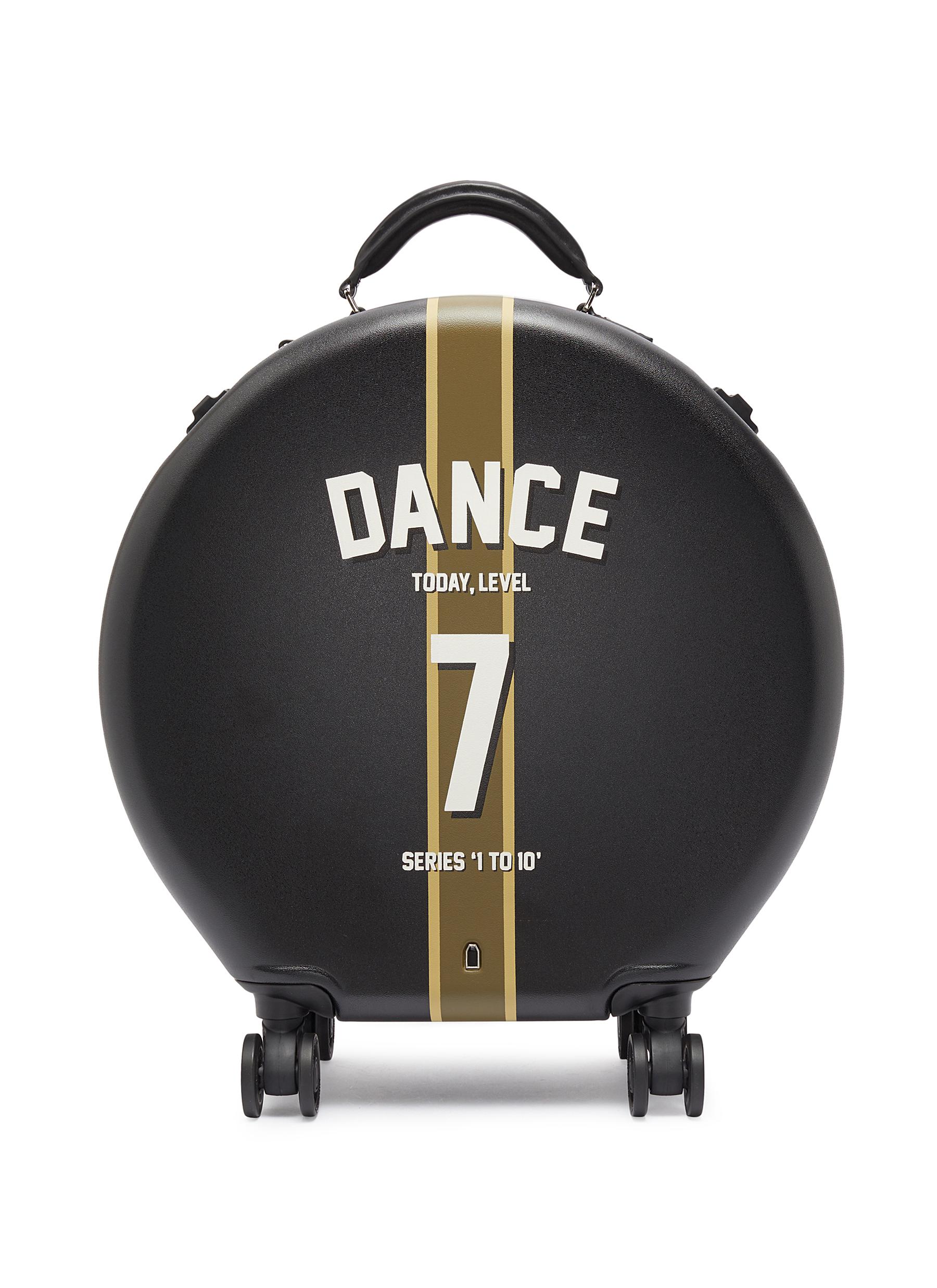 Click to view more detailed imagery on our partner's website Ookonn X Studio Concrete Round Carry-On Spinner Suitcase – 7 Dance