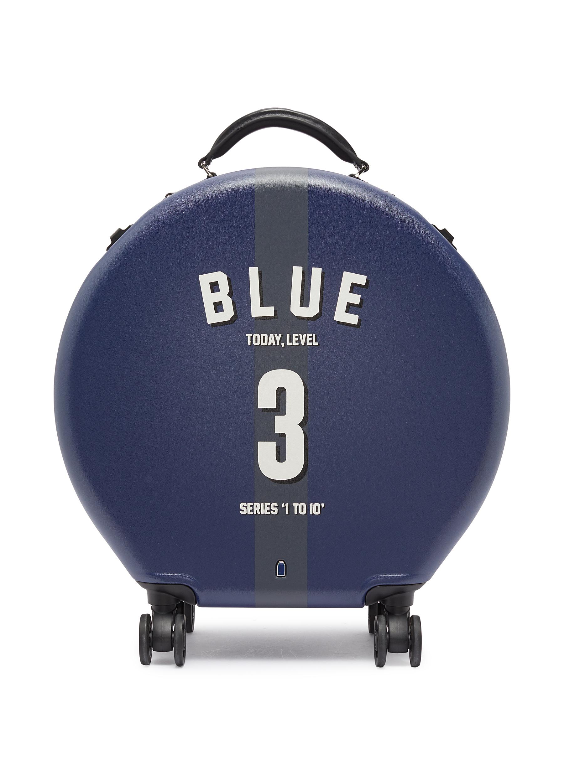 x Studio Concrete round carry-on spinner suitcase - 3 Blue