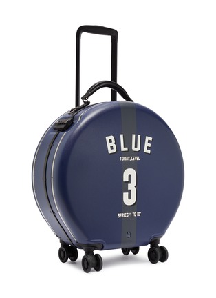  - OOKONN - x Studio Concrete round carry-on spinner suitcase – 3 Blue
