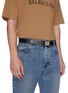 Figure View - Click To Enlarge - BALENCIAGA - Key lock buckle leather belt