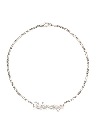 Main View - Click To Enlarge - BALENCIAGA - 'Typo' logo pendant necklace