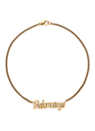 Main View - Click To Enlarge - BALENCIAGA - 'Typo' logo pendant necklace