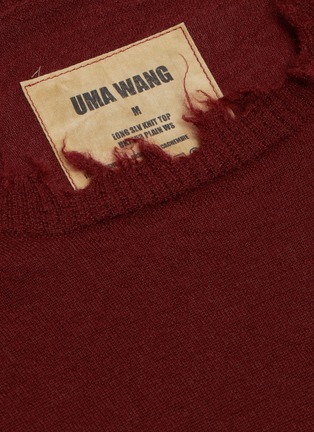  - UMA WANG - Distressed border cashmere sweater
