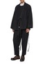 Figure View - Click To Enlarge - UMA WANG - Pinstripe virgin wool kimono jacket