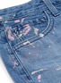  - J BRAND - 'Gracie' frayed cuff paint splatter denim shorts