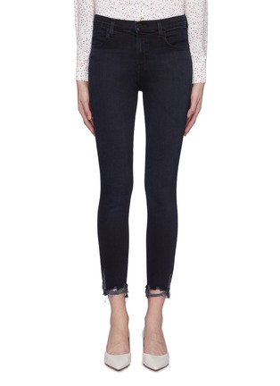 Main View - Click To Enlarge - J BRAND - 'Alana' ripped cuff cropped skinny jeans