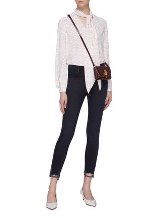 Figure View - Click To Enlarge - J BRAND - 'Alana' ripped cuff cropped skinny jeans