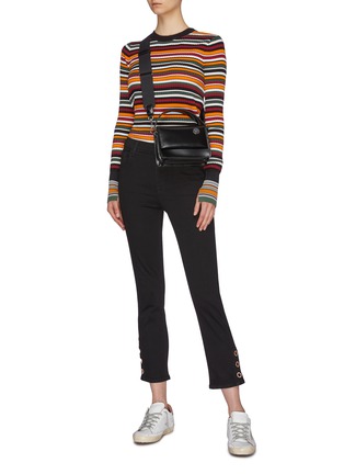 Figure View - Click To Enlarge - J BRAND - 'Ruby' button cuff cropped skinny cigarette jeans
