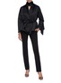 Figure View - Click To Enlarge - LES HÉROÏNES - 'The Cathay' detachable sash tie neck belted satin jacket