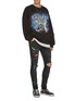 Figure View - Click To Enlarge - AMIRI - 'Art Patch' colourblock ripped skinny jeans