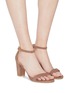 Figure View - Click To Enlarge - STUART WEITZMAN - 'Nearlynude' ankle strap suede sandals